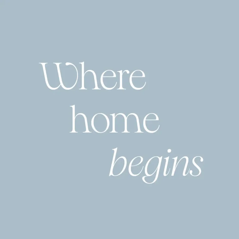 Where home begins